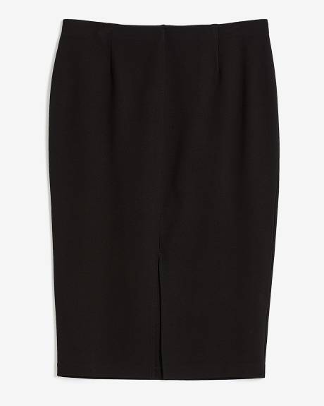 Black Essential Ponte de Roma Midi Pencil Skirt