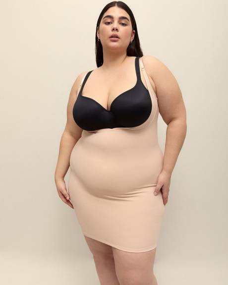 Shaping Slip Dress With Open Bust - tiVOGLIO