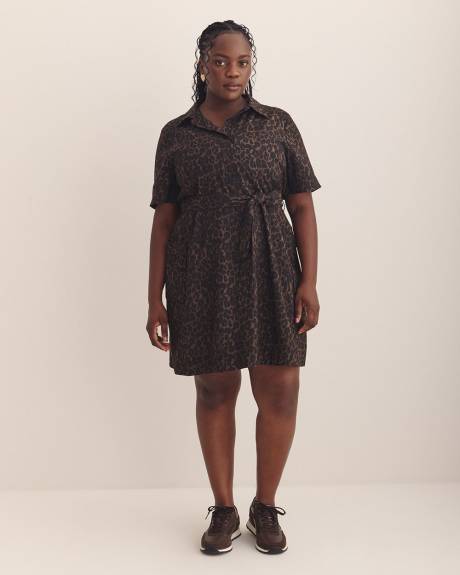 Leopard-Print Utility Dress - Addition Elle
