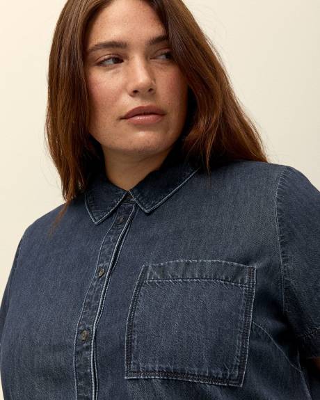 Responsible, Denim Buttoned-Down Shirt