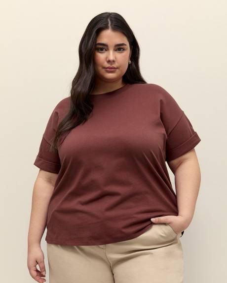 Cotton Boxy-Fit Crewneck T-shirt - PENN. Essentials