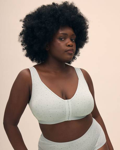 Front-Closure Dotted Cotton Bra - ti Voglio