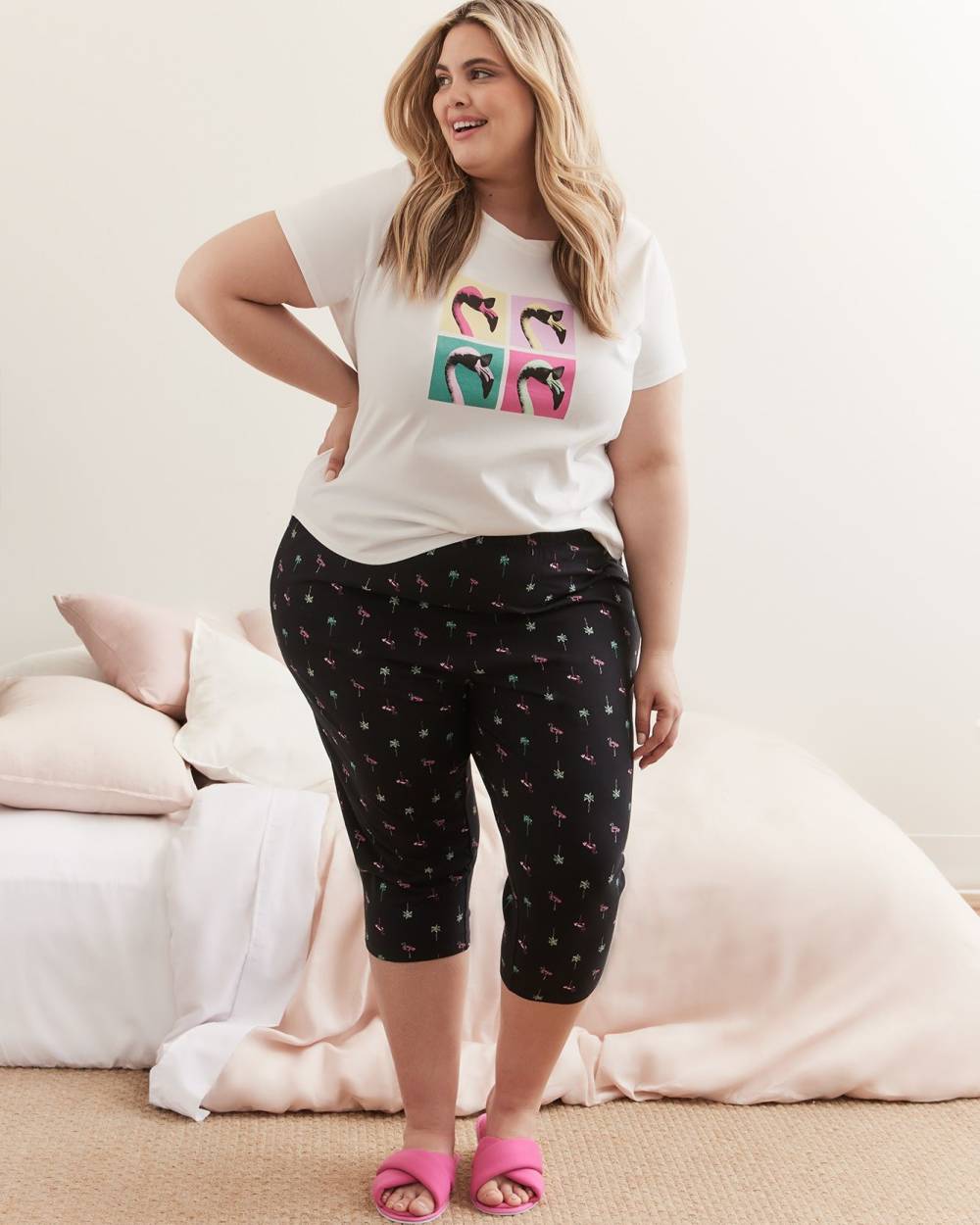 Printed Cotton Pyjama Capri - ti VOGLIO