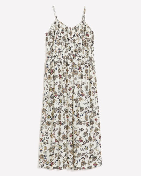 Responsible, Floral Woven Fit-and-Flare Maxi Dress