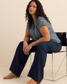 Pull-On Wide-Leg Pant