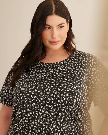 Chemise de nuit courte avec imprimé floral - ti Voglio