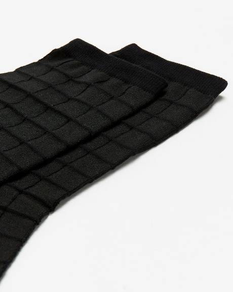 Chaussettes à texture quadrillée