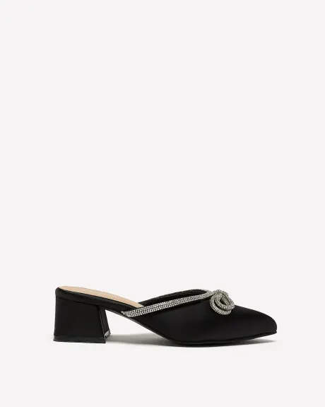 Extra Wide Width, Pointy Faux-Satin Shoes