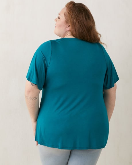 Responsible, Flutter Sleeve Crew Neck Tunic - In Every Story