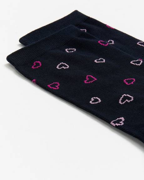 Heart Outline Crew Socks