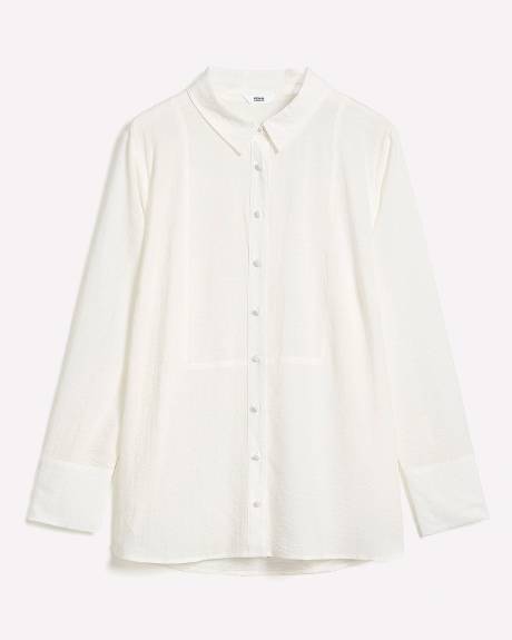 Long-Sleeve Long Tuxedo Shirt