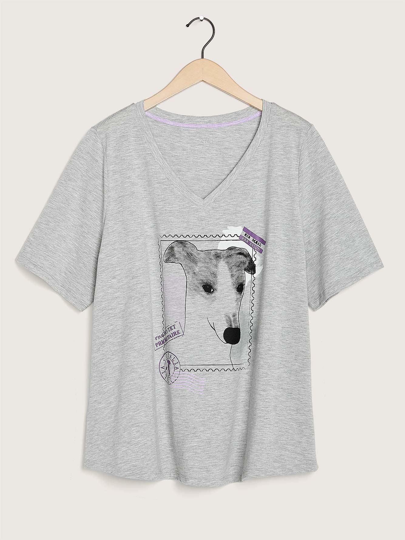 Pyjama Top with Placement Print - tiVOGLIO