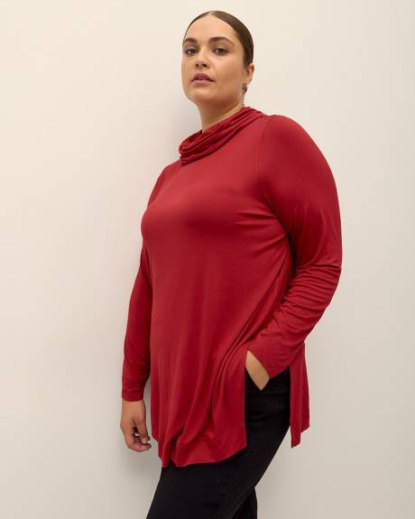 Cowl Neck Knit Tunic