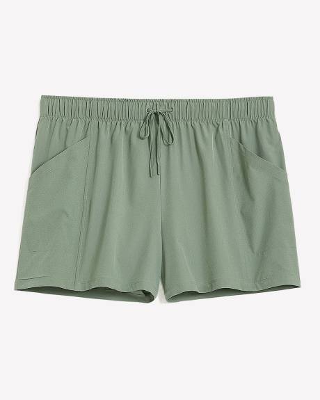 Responsible, 4-Way Stretch Bermuda Shorts with Perforated Detail