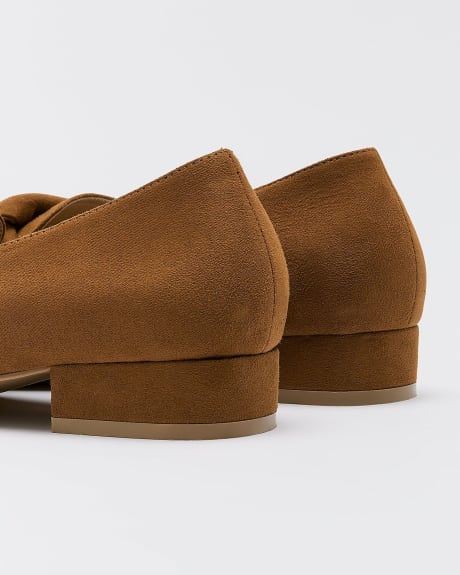 Extra Wide Width, Pointed Faux Suede Loafer