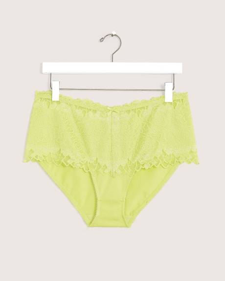 Culotte classique Femme Couture en dentelle verte - Déesse Collection