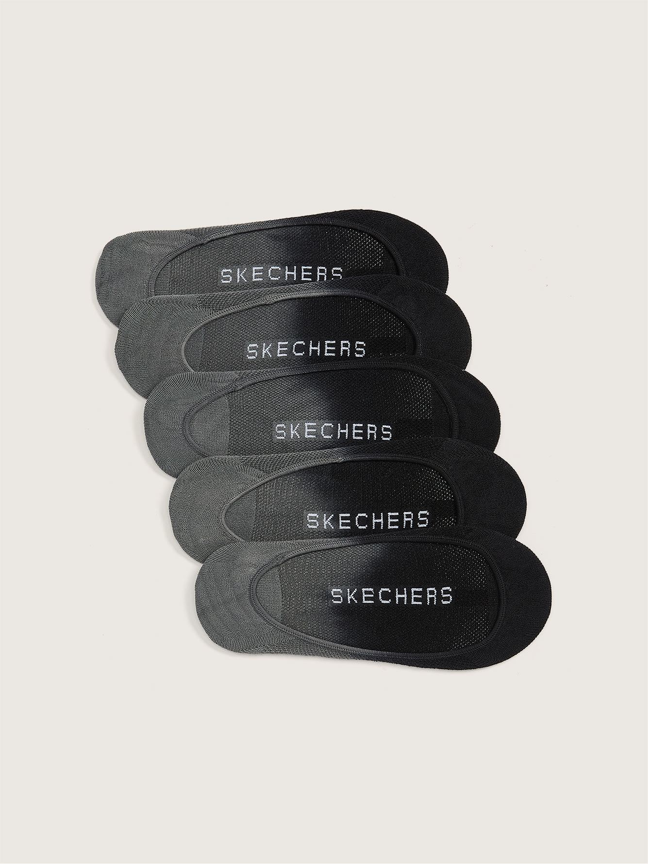 Chaussettes extensibles invisibles, ens. de 5 - Skechers
