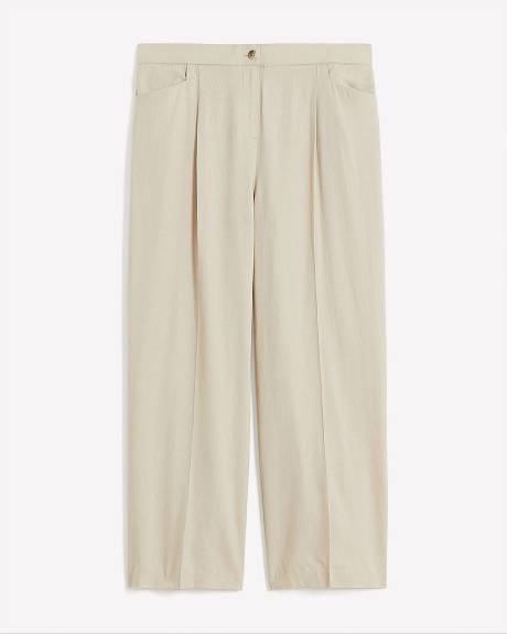 Linen Blend Wide-Leg Pant - Addition Elle