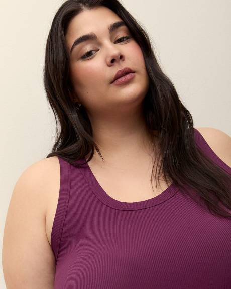 Robe longue évasée sans manches, tissu responsable