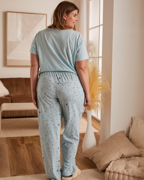 Printed Straight-Leg Pajama Pant - tiVOGLIO