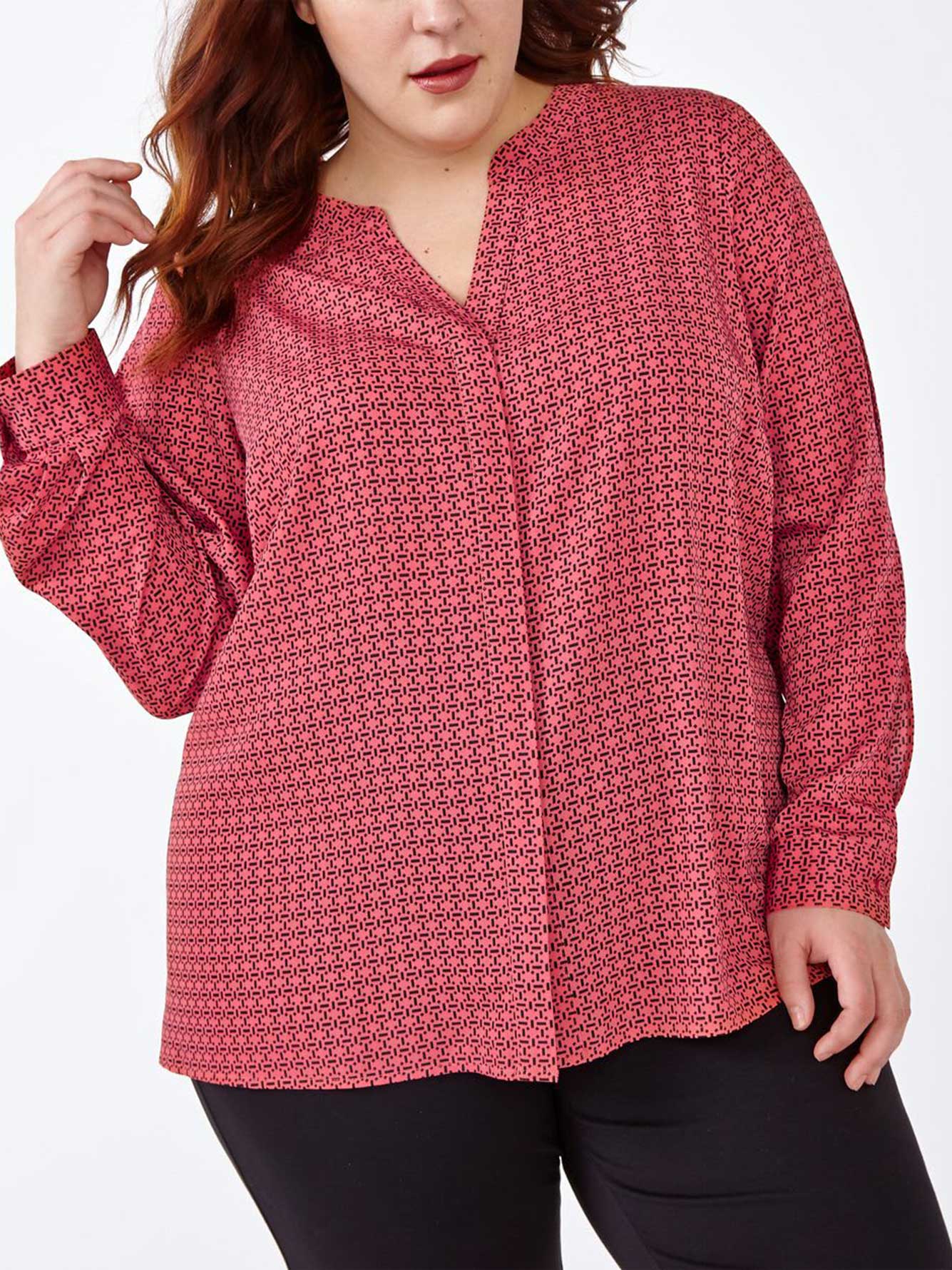 Long Sleeve Printed Blouse Penningtons
