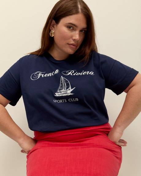 Cotton Boxy-Fit Crewneck T-shirt - PENN. Essentials