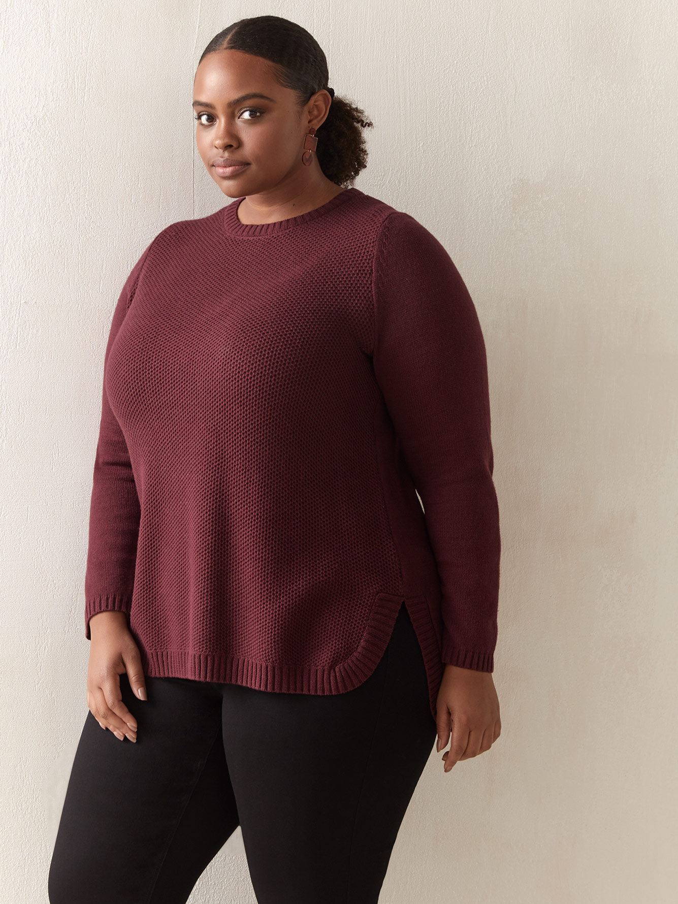 Ribbed Hem Sweater In Every Story Penningtons