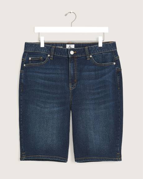 Responsible, Curvy-Fit Denim Bermuda Shorts, Dark Wash - d/C JEANS
