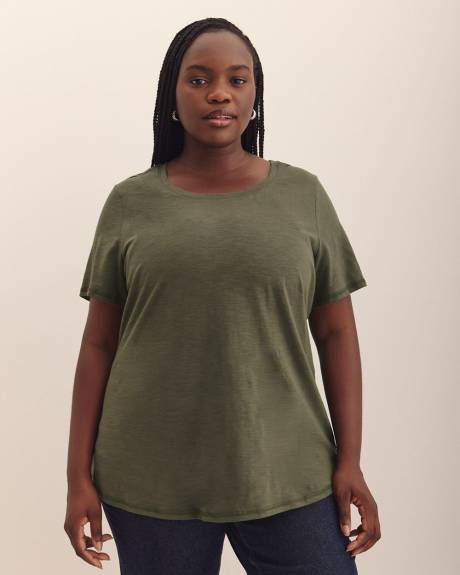 Curvy-Fit Short-Sleeve Crewneck Tee