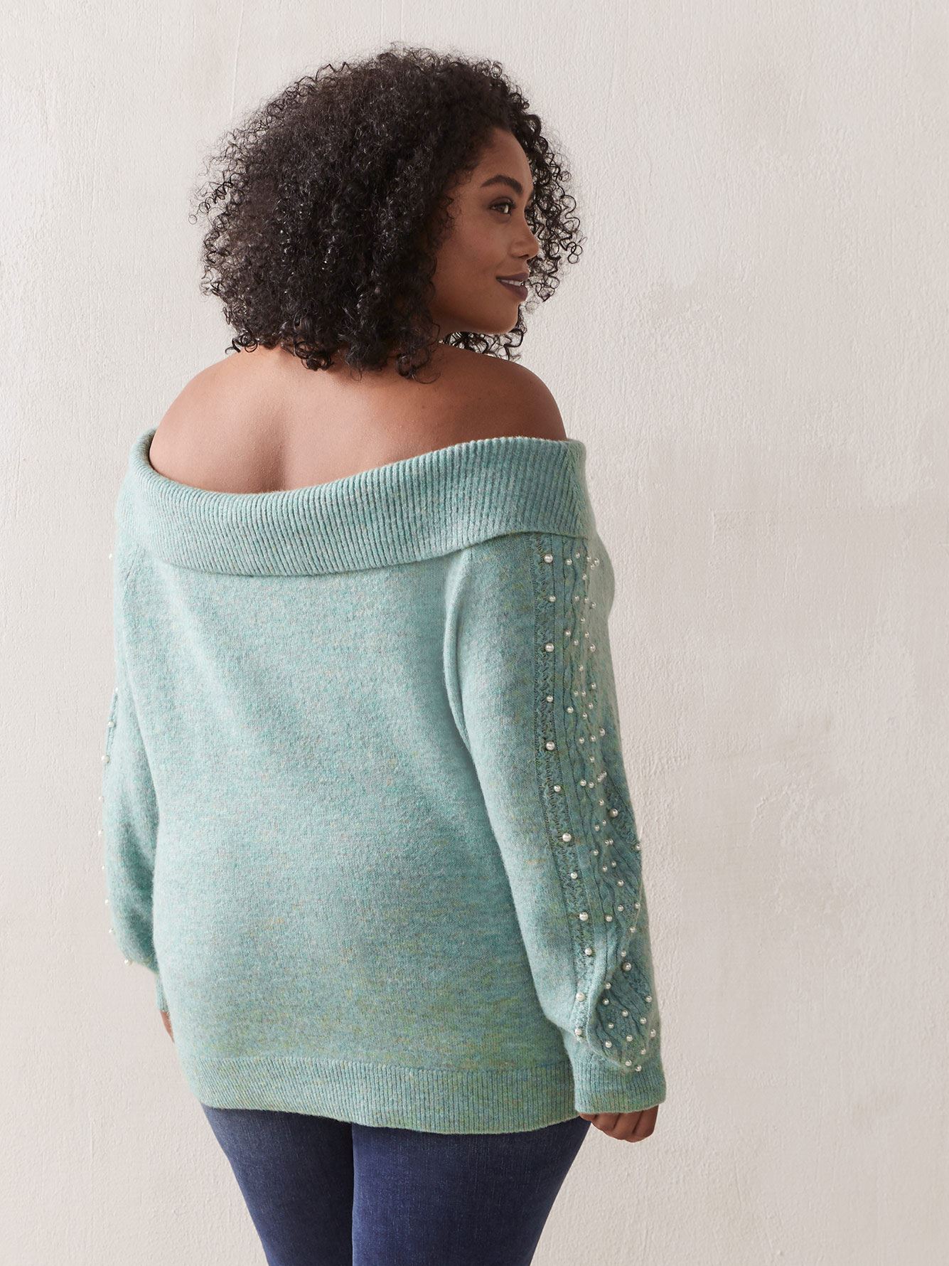 Cable Knit OffShoulder Sweater In Every Story Penningtons