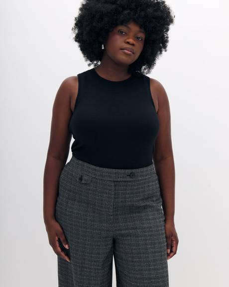 Responsible, Black Sleeveless Sweater Tank - Addition Elle
