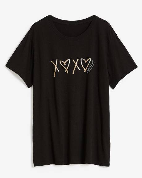 Short-Sleeve Tee with Gossip Girl Print - PENN. Essentials