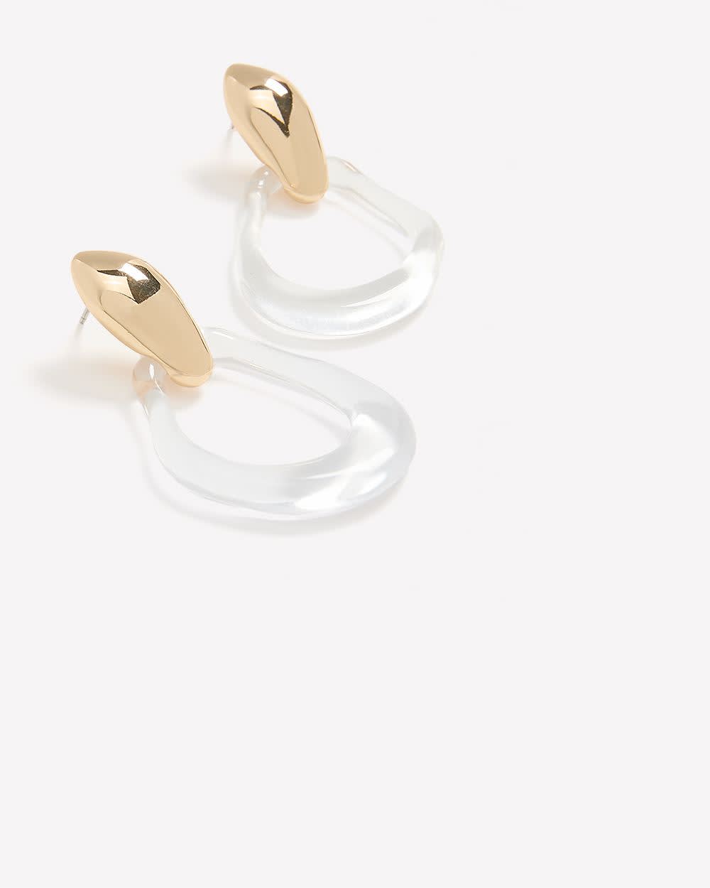 Boucles d'oreilles pendentifs transparents