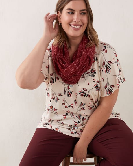Lightweight Infinity Scarf With Dots - In Every Story