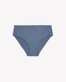Culotte écancrée en coton chiné bleu à pois - ti Voglio
