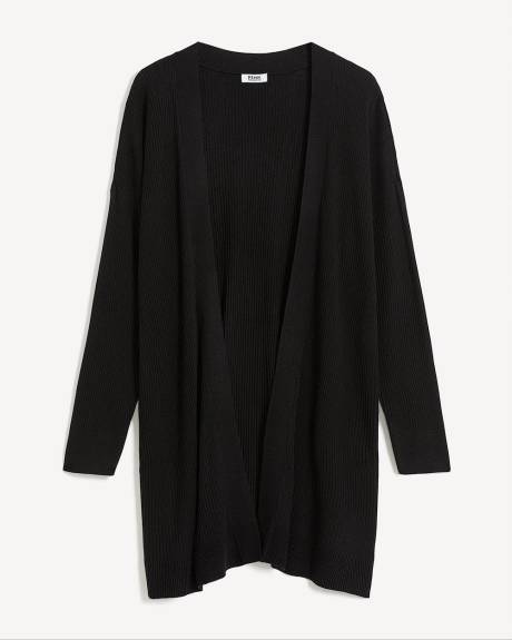 Responsible, Ribbed Open Cardigan