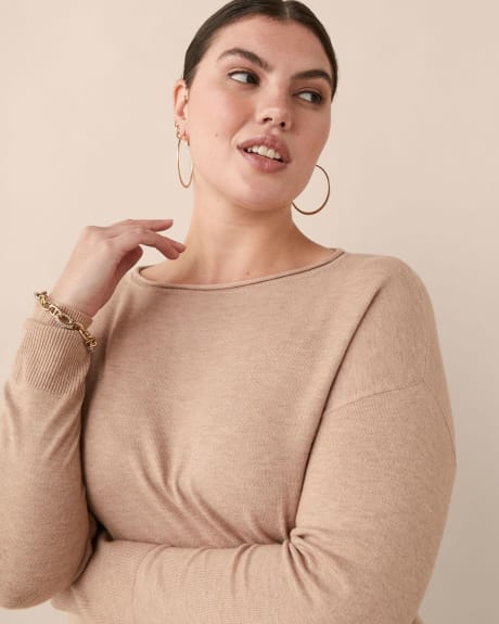 Tunic Sweater With Side Slits - Addition Elle