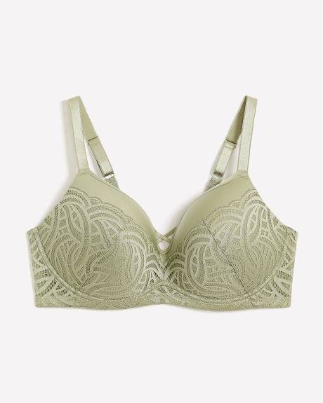 Soutien-gorge pigeonnant avec dentelle, sans armatures - Déesse Collection