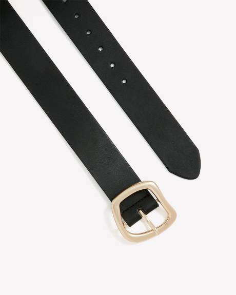 Black Belt with Matte Gold Buckle