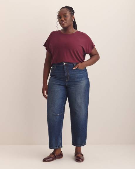 Modern-Fit Extended-Sleeve Ribbed Tee - PENN. Essentials