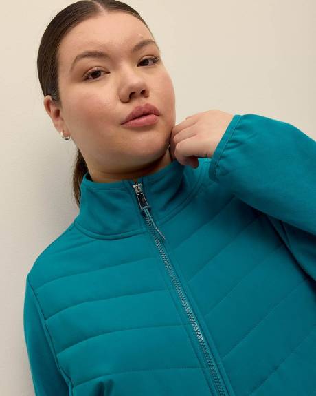 Manteau zippé en molleton avec devant matelassé - Active Zone