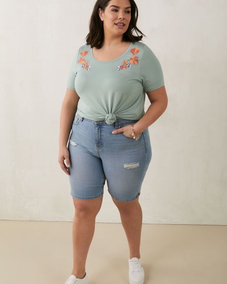 Modern Fit Short Sleeve Scoop Neck Tee, Printed - In Every Story
