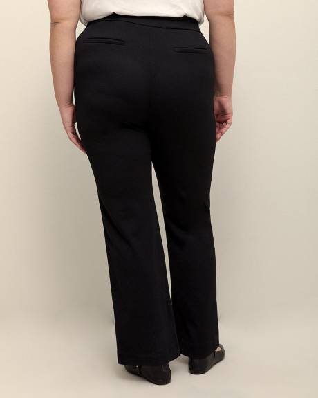 Knit Crepe Barely Boot-Cut Pant