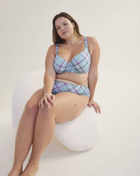 Culotte taille basse en microfibre carreautée - ti VOGLIO