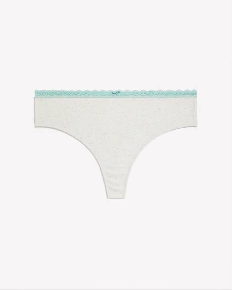 Culotte tanga chinée avec dentelle - ti Voglio