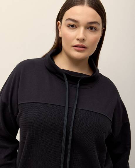 Pull en tricot gaufré avec col cheminée - Active Zone