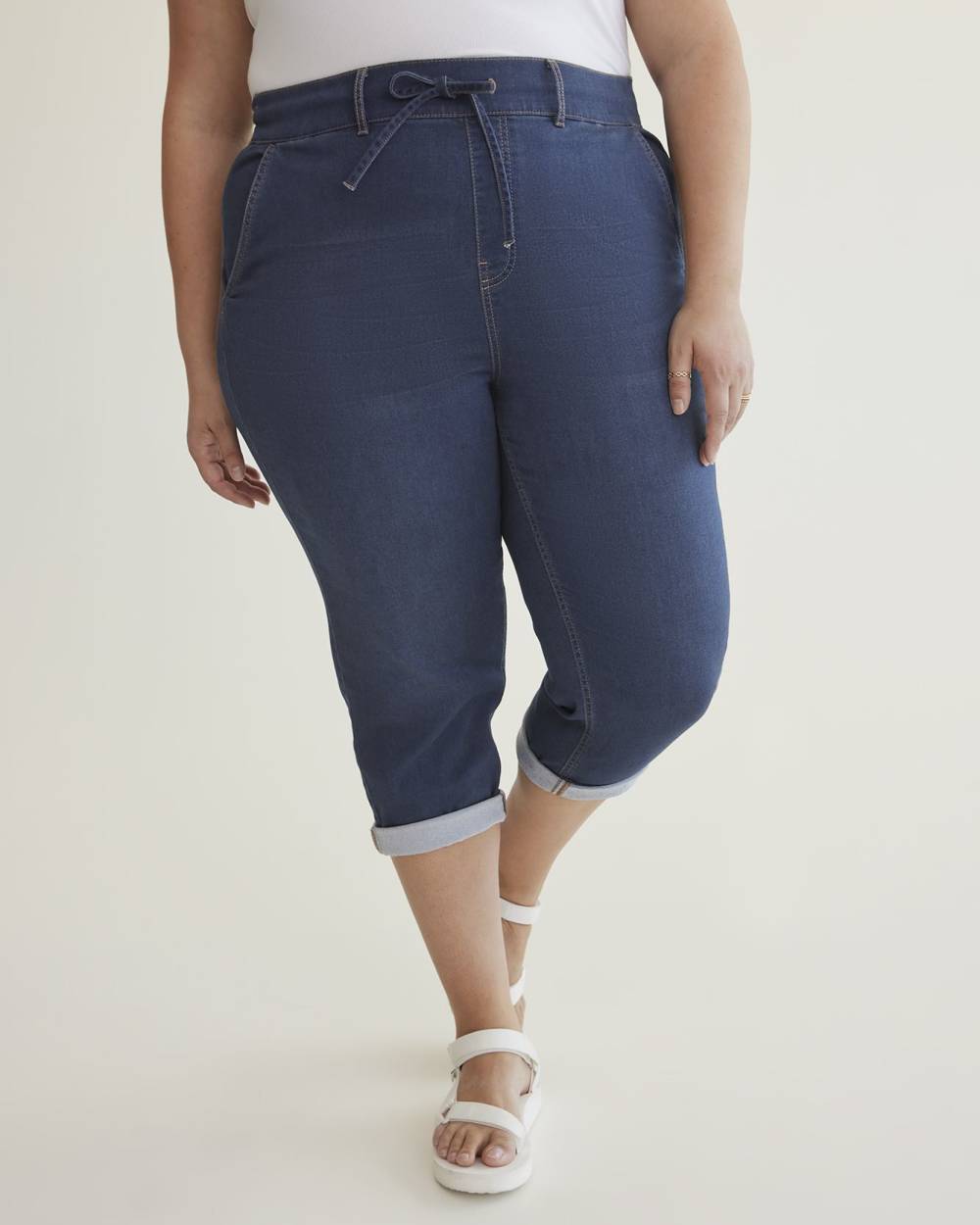 Jean capri pants hotsell