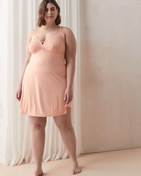 Microfiber Babydoll With Lace - Déesse Collection