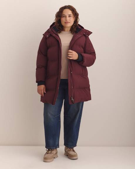 Hooded Stretch Puffer Jacket