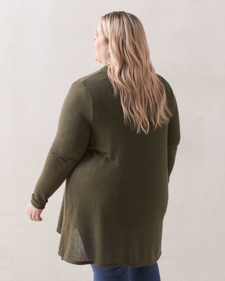 Open Cardigan With Draping Collar - In Every Story